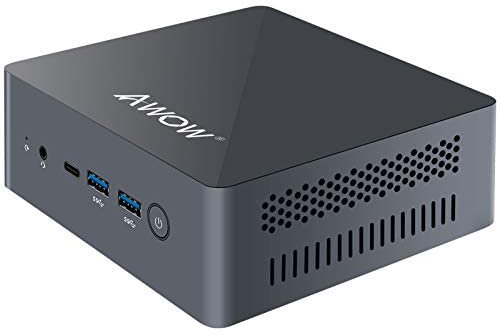 AWOW Mini PC Desktopcomputer Celeron J4115 mit 8GB DDR4/ NVMe M.2 128GB SSD 4K@60Hz, Dual HDMI, Erweiterte SSD 2 TB, 2.4G/5G Dual WiFi, Gigabit Ethernet, USB*4, BT 5.0
