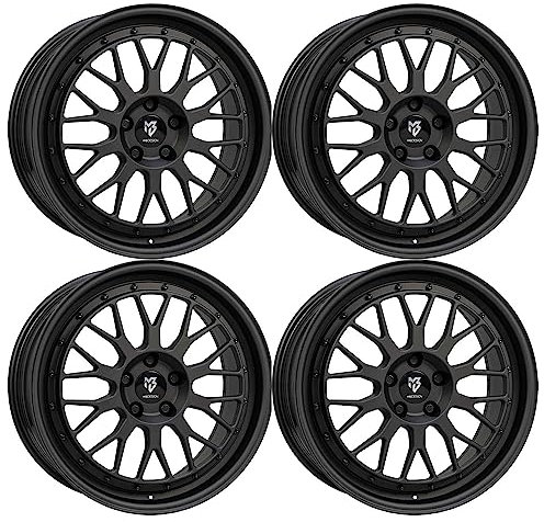 4x MB Design Felgen LV1 8.5Jx19 ET45 5x112 Schwarz stumpfmatt kompatibel mit VW Beetle E-Golf EOS Golf ID.3 Jetta Passat Tiguan Touran T-Roc T