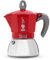 Bialetti Moka Induction - Exclusive Cafetière à moka Rouge, Acier inoxydable