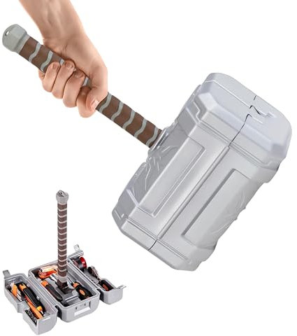 Hammer-Werkzeug-Set, Reparatur-Set für Zuhause, multifunktionaler Thorshammer-Werkzeugkasten, DIY-Handwerkzeug, Marvel-Geschenk für Männer
