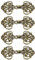 QUARKZMAN Broche de Capa, 4 Pares de Ganchos y Ojos para Coser, Cierres Vintage para Capas, Jerséis, Cuellos de Chal y Cardigans (Bronce)