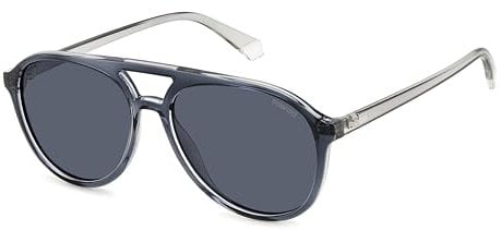 POLAROID PLD 4162/S Sonnenbrille, Grau, Blau, 56, Unisex, Erwachsene, Grau Blau, 56