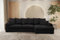 Kaiser Möbel, Sofa mit schlaffunktion, mit Bettkasten, Schlafsofa Gabon, Designer L-Form Sofa, Modern Design Couch, Polsterecke, Freistehend, Stoff- Plüsch Zoom Schwarz Rechts