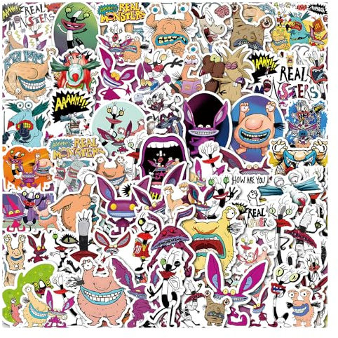 Monster Aufkleber Pack 50 Stück für Wasserflaschen, Laptops, Autos, Skateboards, Herren, Höhlendekorationen, Teenager Aufkleber