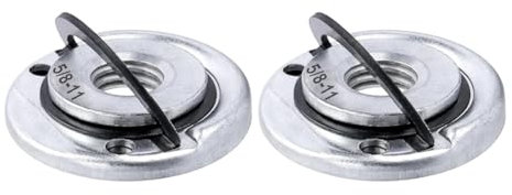 Saipor 2Pcs Angle Grinder Flange Nuts with 5/8-11 Inch Thread, Quick Change Grinder Flange Locking Nut Metal Angle Grinder Nut for Replacement/Fixing Cutting Discs
