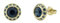 Ted Baker Soletia Solitaire Sparkle Crystal Stud Earrings For Women (Gold/Dark Blue Crystal)