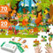 QUOKKA Riddle Jigsaw Puzzles for Kids, Age 3+, Educational Toys - 70 Pcs Kids Search And Find Puzzles - 20 Illustrated Guessing Cards With Forest Animals - Boys & Girls Gift