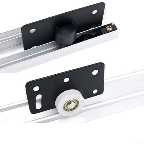Ruedas silenciosas para puerta corredera, rodamientos de alta velocidad, resistentes al desgaste, para armarios, armarios, vitrinas (negro)