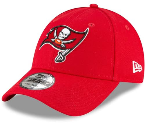 New Era NFL The League 9FORTY Verstellbare Mütze, Einheitsgröße (US, Alpha, Einheitsgröße, Tampa Bay Buccaneers - Rot), Tampa Bay Buccaneers, Rot, Einheitsgr��e