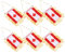 PartyKindom 6Stücke Teiliges Flagge Auto Mini Banner Hängende Rückspiegel Dekoration für Fahrzeug Elegante Automobil Mini Fahnen für Autozubehör