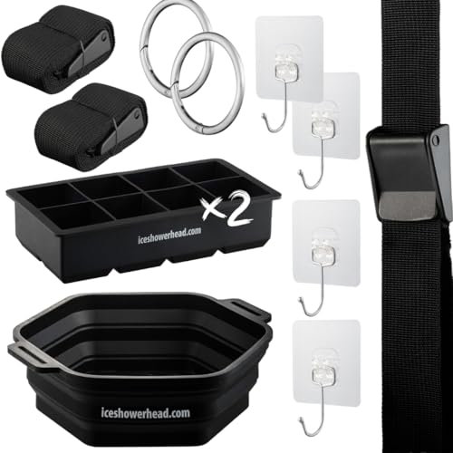 Pommeau de douche glacé – Appareil de douche froide pour athlètes et bien-être | Thérapie à l'eau froide pour la récupération musculaire | Portable, facile à installer, ajustement universel | Augmente