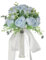 Wisafory Brautstrauß Hochzeitsstrauß Hochzeit Brautstrauss mit Perlen Vintage Brautschmuck Seidenblumen Künstliche Rosenstrauß Bouquet Brautjungfer Schöner Künstlich Blume für Hochzeit Hellblau