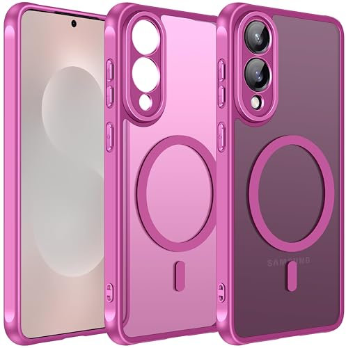 iVoler Cover Magnetica per Samsung Galaxy S25 Edge 5G (Non per Samsung S25), [Compatibile con MagSafe] [Protezione Antiurto di Grado Militare] Custodia Traslucida Opaca Posteriore Sottile Case, Rosa