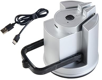 Coopers of Stortford - Rechargeable Knife Sharpener - Electric Blade Sharpening Tool - Kitchen Knife & Scissors Sharpener - Cordless & USB Powered - Easy to Use