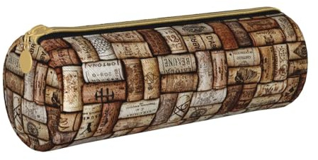 DEXNEL Federmäppchen aus Kork, mit Reißverschluss, elegant, praktisch, für Jungen und Mädchen, Geschenk, weiß, Einheitsgröße, Taschen-Organizer