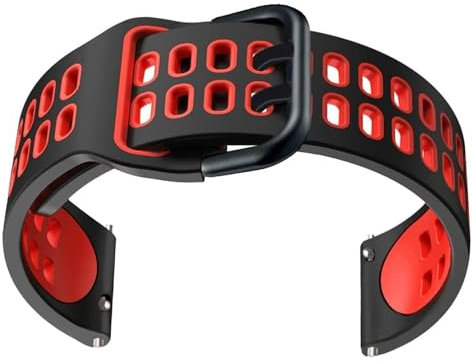 YOLIONU Correa de silicona para reloj TicWatch Pro 3 Ultra/LTE/2021 GPS S2 E2 GTX, correas de repuesto, pulsera de 20mm y 22mm(Red,22 For Ticwatch GTX)