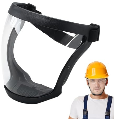 Sucritude Masque De Visage Complet, Visiere De Protection Meulage, Lunette De Protection Travail Anti Buée, Réutilisables Écrans Faciaux HD, Visières De Sécurité, Réglable Sangle Pour Femmes Hommes