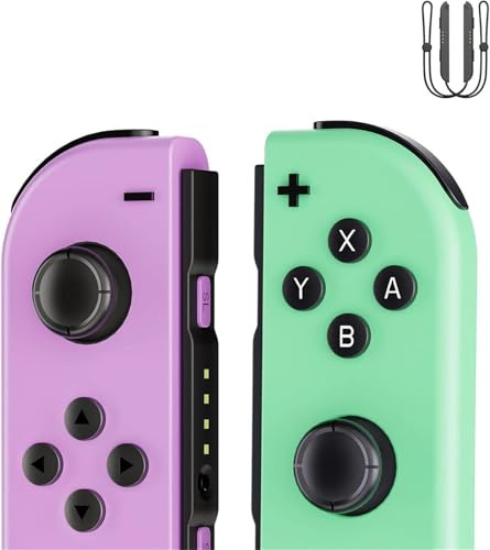 JeckBin Controller for Switch, L&R Compatible with Switch/Lite/OLED, Replacement Joystick Controllers with Dual V-ibration, 6-Axis