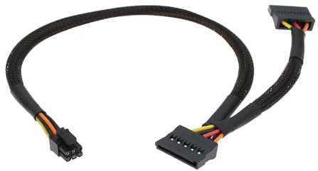 Briny River 6Pin to Dual SATA Hard Drive Power Cable Compatible with Dell 1250 ETC1250 35cm/17cm