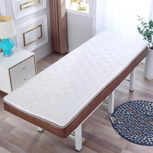 LXJDDLD ,White 5cm,190 * 70 cm S,Memory Foam Massage Bett Matratze Topper Wimpernbett Schaumstoff Pad Mit Eckgurten & Anti-Rutsch Komfortables Spa Oder Gesichtsbett Topper