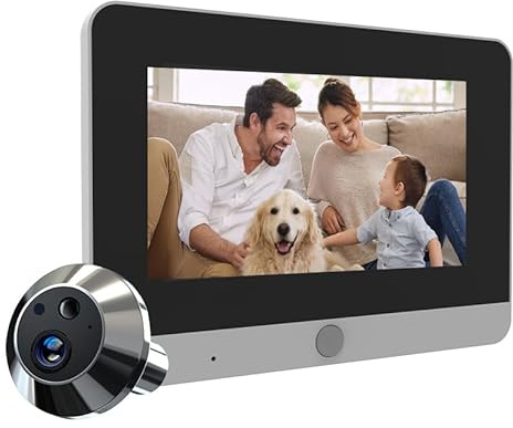 TKSTAR Türspion Überwachungs-Kamera Funk WLAN WiFi Handyübertragung mit APP Handy Aufzeichnung + Bewegungsmelder Nachtsicht mit 10.000mAh Akku + 5 Display Monitor