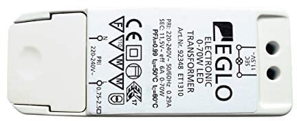 EGLO Trafo, Halogen-LED-Trafo, Transformator für LED: 0-40 Watt, Halogen: 0-70 Watt, Treiber dimmbar