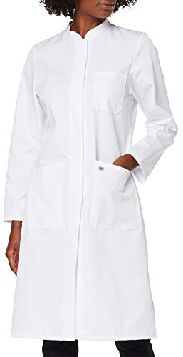 BP 1614-485-21-42n Mantel für Frauen, Langarm, Stehkragen, 215,00 g/m² Stoffmischung, weiß, 42n