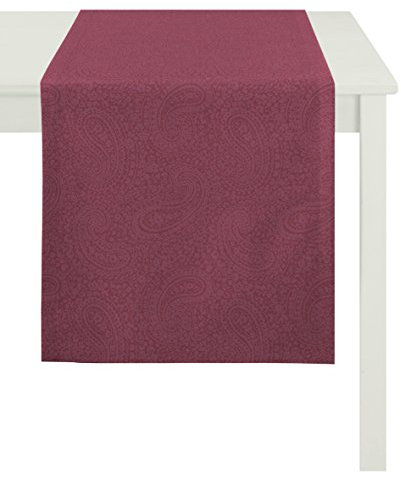 APELT 7907 48X140 90 Tischläufer, Polyester, bordeauxviolett