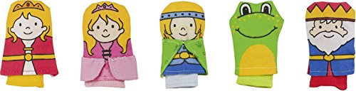 Goki – 51653 – Assortiment de Handpuppen zu Finger – König der Frösche – 5