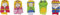 Goki – 51653 – Assortiment de Handpuppen zu Finger – König der Frösche – 5 