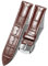 BINLUN Bracelet de Montre en Cuir Crocodile Véritable Dégagement Rapide Remplacement Bracelet Montre Etanche 10 Couleurs 13 Tailles pour Hommes Femmes(Fermoir Argenté,brun,19mm)