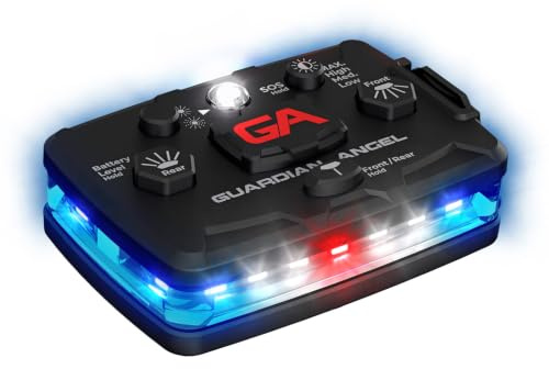 Guardian Angel Linterna magnética manos libres LED para policías y funcionarios de seguridad pública (azul elite/azul)