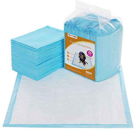 Feandrea 55 Tapis Éducateurs Absorbant Chien, 60 x 60 cm, Bleu et Blanc, PTD65BU