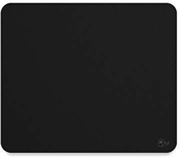 Glorious Gaming Alfombrilla de Tela (Grande) - Bordes cosidos, Superficie Lisa para Velocidad y Control, Base Antideslizante, Lavable a máquina, Grande (330 x 280 x 3 mm) - Negro Discreto