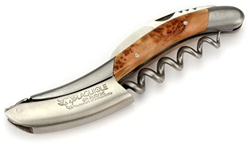 Laguiole en Aubrac Sommelierbesteck - Wacholder - Edelstahl matt - Kellnermesser Weinöffner Sommelier Korkenzieher