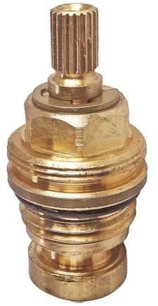 SOMATHERM FOR YOU, Tête de robinet M12/17 20 crans, compatible avec robinetterie standard, pour eau chaude et froide, vis croisillon M4, facile à installer, couleur jaune