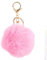 CULER Plüsch-Ball Keychain Pom Pom-Kaninchen-Haar-Kugel-Schlüsselanhänger Handtasche Auto-Schlüsselring Anhänger Dekoration (Rosa)