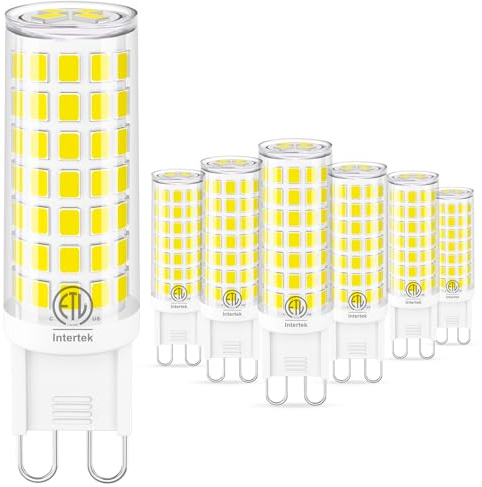 hansang G9 LED Light Bulbs 6000K Daylight 6W, 60W Equivalent for Chandelier