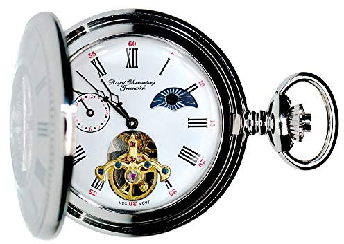 Royal Museums Greenwich Half Hunter Moondial Pocket Watch