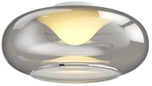 Lucande LED Deckenleuchte Mijo (Modern) in Alu aus Glas (1 flammig,) - Lampe Deckenlampe Schlafzimmerleuchte