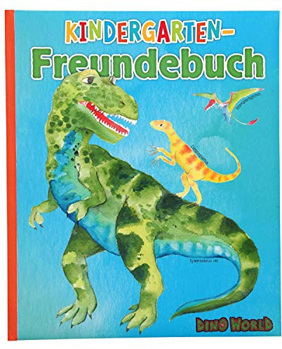 Depesche 11081 Dino World - Kindergarten-Freundebuch, Freundschaftsbuch mit 104 Seiten und viel Platz für die Eintragungen der Freunde, ca. 18,5 x 22 x 1,5 cm