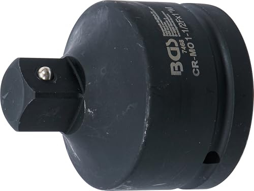 BGS 7468 | Kraft-Steckschlüssel-Adapter | Vierkant-Adapter | Innenvierkant 38 mm (1-1/2) - Außenvierkant 25 mm (1) | Chrom-Molybdän-Stahl | phosphatiert | max. 2515 Nm