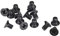 sourcing map M4 x 6mm Phillips Screw Fastener Black for Laptop PC TV Fan Switch 50pcs