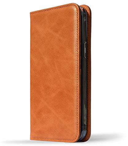 NOVADA Genuine Leather iPhone 12 Pro Max Case - Credit Card Wallet - Tan