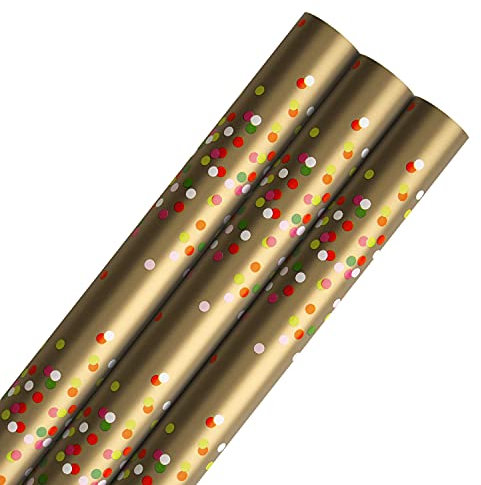 Hallmark Weihnachts-Geschenkpapierrolle – 3 Rollen in 1 Design, je 3 m