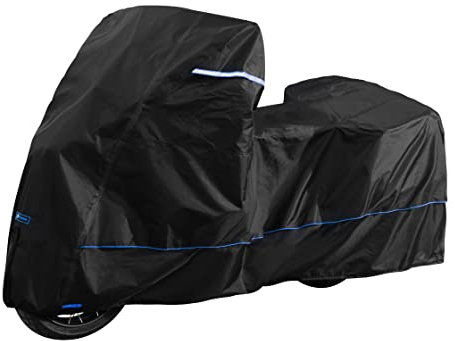 FENRIR 420DOxford-Stoff Motorrad abdeckplane motorradabdeckungen Outdoor wasserdicht motorradgarage motoradabdeckhaube lackschonend hitzebeständig Lüftungsdesign Seite Kasten Adventure Tour sportTour