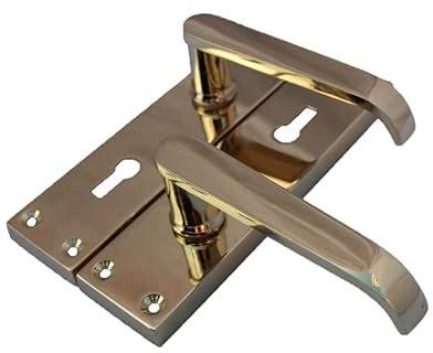 Haven Heritage ® Internal Victorian Straight Lever Lock Door Handles in Brass Finish - Back Plate 154 x 41mm Sold in Pairs (1)