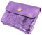 modamoda de P09 Damen Münzgeldbörse Geldbörse Portemonnaie Klein Leder Made in Italy P09, Farbe:Purple Metallic