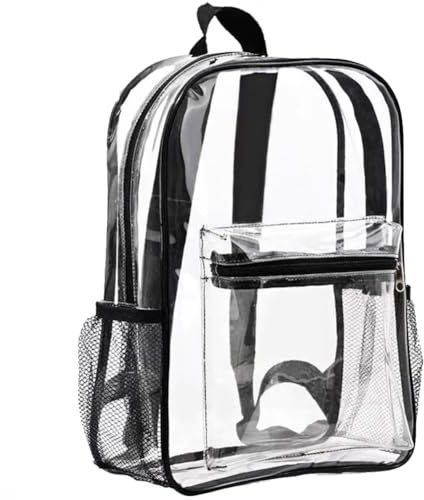 Transparenter PVC-Rucksack Durchsichtiger Rucksack Transparenter Studentenrucksack Damen Rucksack