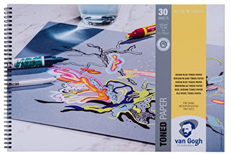 Van Gogh Ocean Blue Toned Paper - 30 Blatt, Größe 42 x 29,7 cm (A3) (93180031)